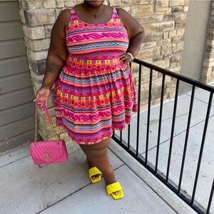 Vintage Patterned Dress sx 1x